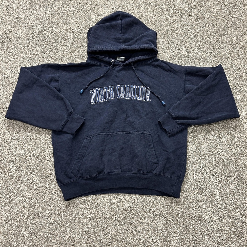 Vintage North Carolina Tar Heels Sweatshirt Mens Medium Blue ESY Hoodie Pullover